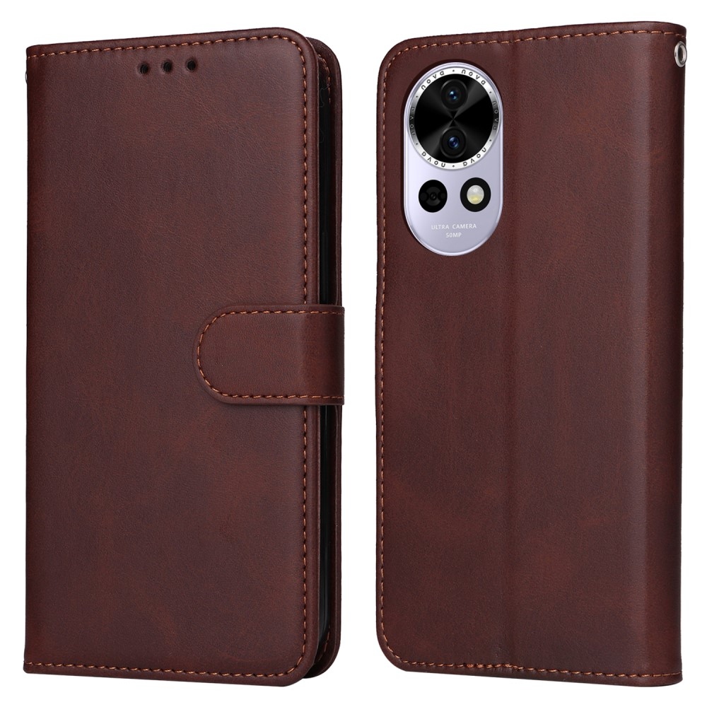 Könyvtáska a Huawei Nova 13 5G-hez - barna színű