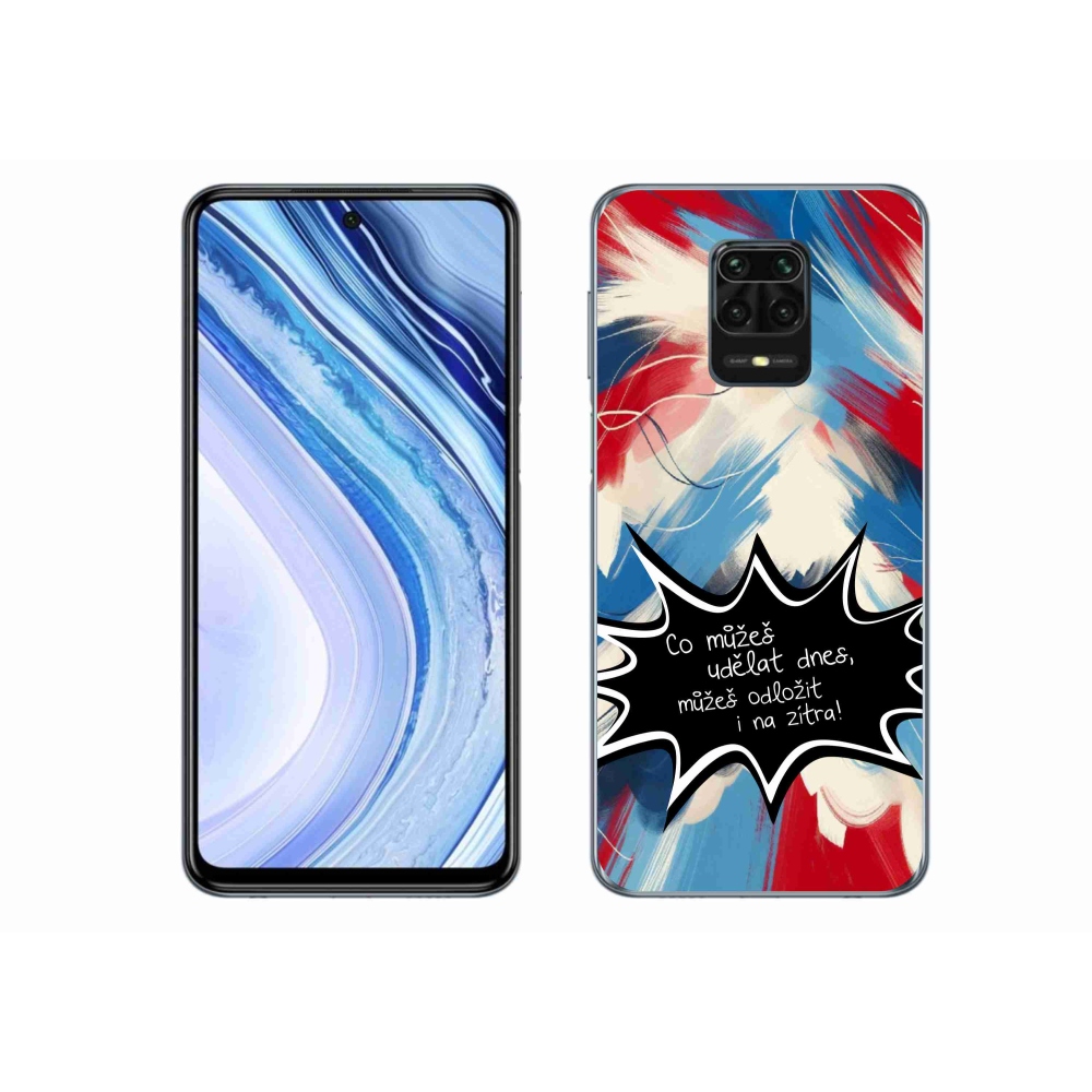 Gél borító mmCase a Xiaomi Redmi Note 9 Pro számára - vicces szöveg 9 fekete háttér