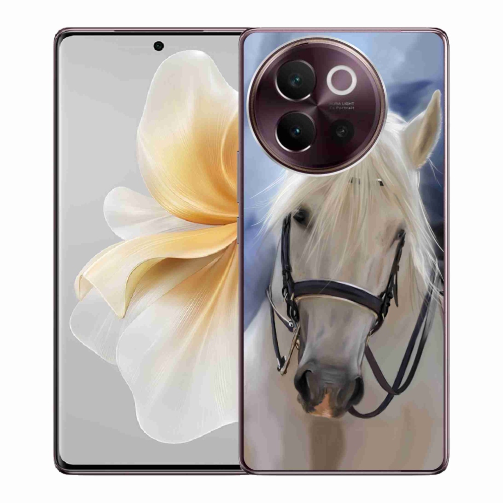 Gél borítás mmCase a Vivo V40 Lite 5G - fehér ló Vivo V40 Lite 5G - fehér ló
