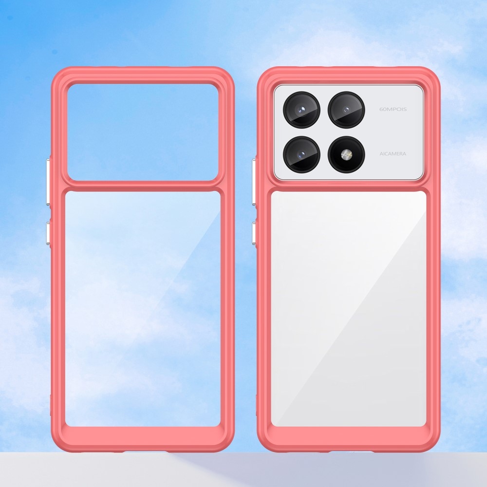 Gél tok fix hátlappal a Xiaomi Poco X6 Pro 5G készülékhez - piros