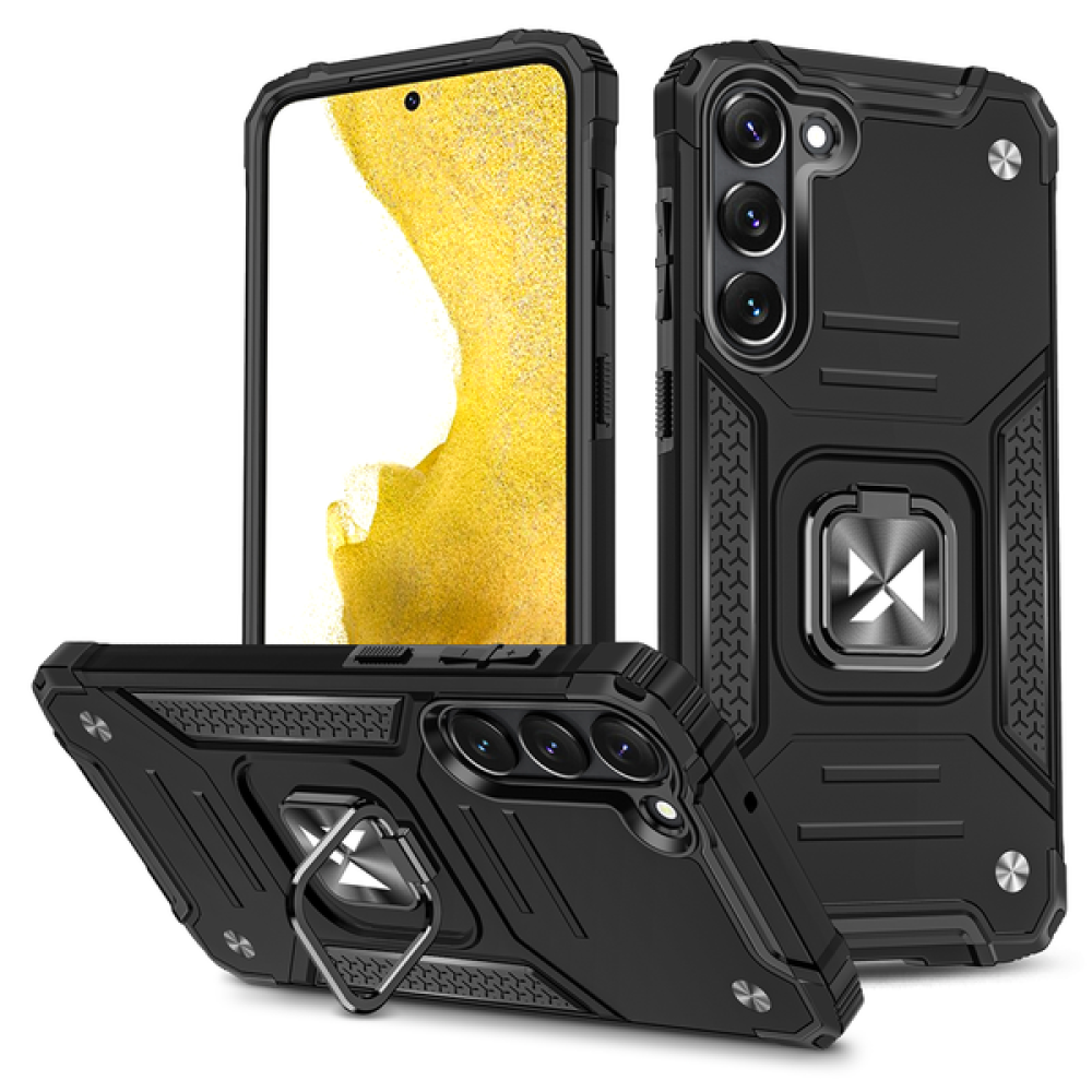 Wozinsky Ring tartós borító Samsung Galaxy S23 készülékhez - fekete