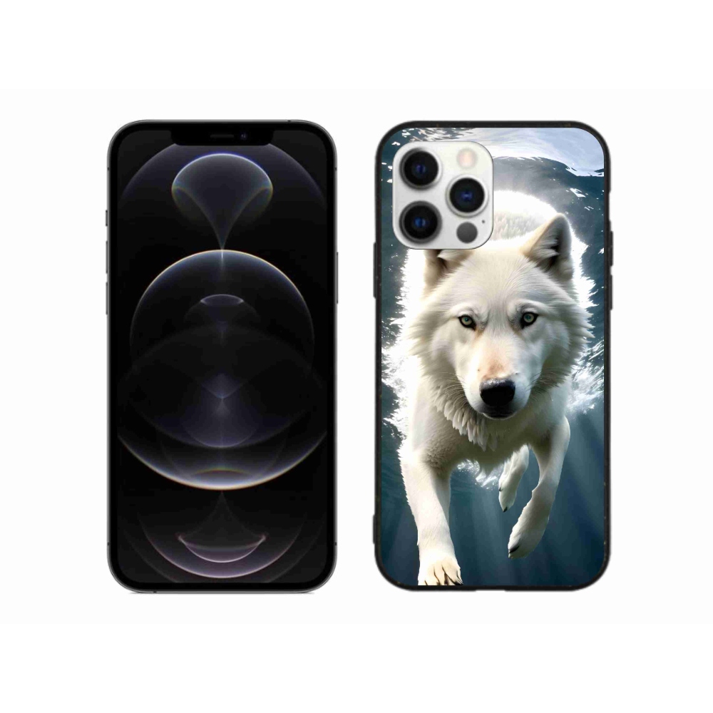 Gél védőburkolat mmCase iPhone 12 Pro Max készülékhez - fehér farkas