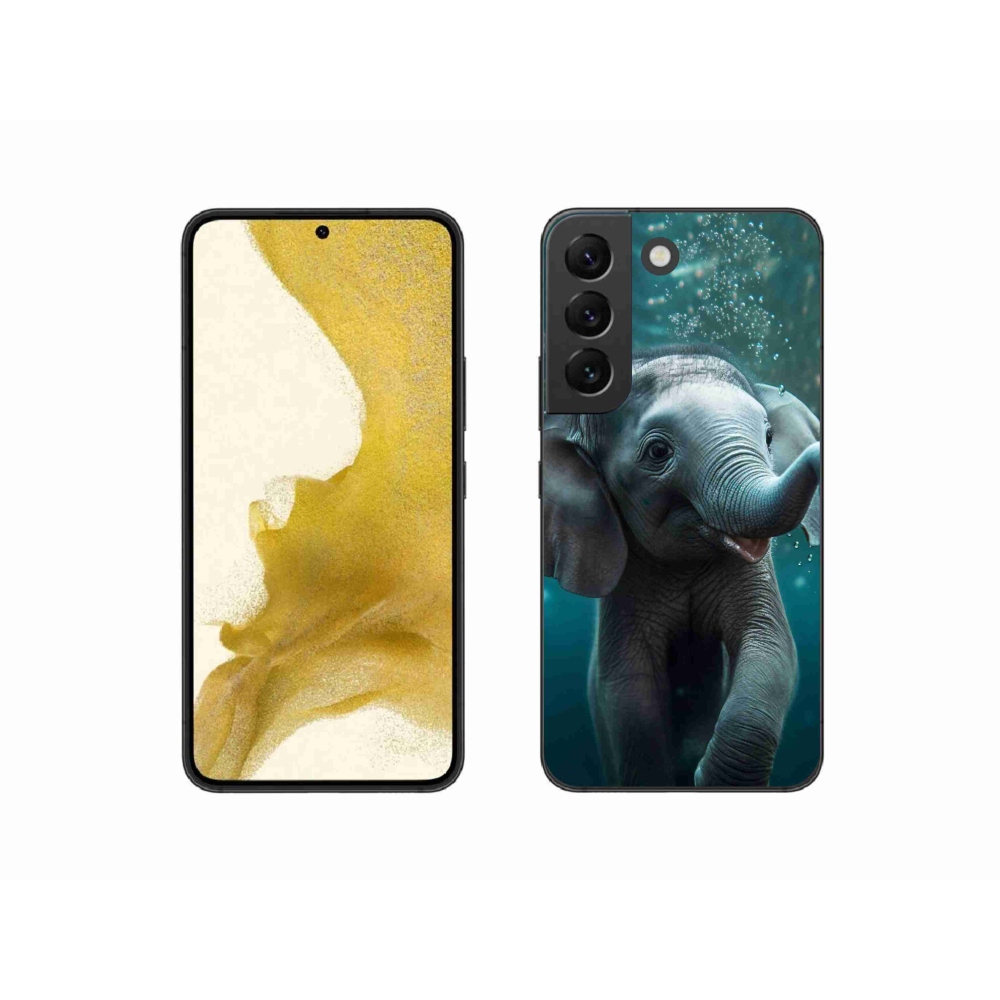 Zselés borítás mmCase Samsung Galaxy S22 5G - elefánt a víz alatt