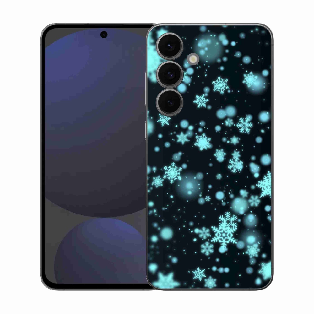Gél védőhuzat mmCase Samsung Galaxy S25 FE - hópelyhek 1
