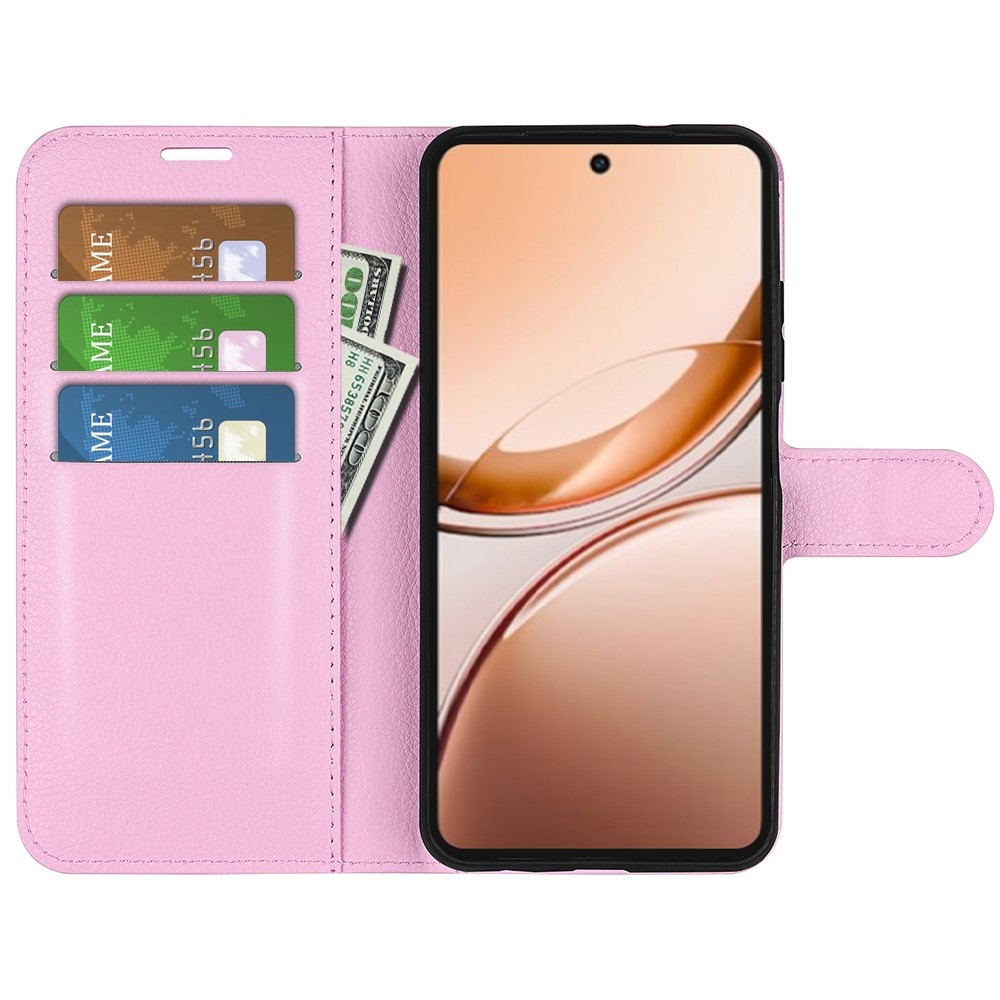 Litchi könyv tok a Vivo V50 Lite 4G/5G-hez - rózsaszínű