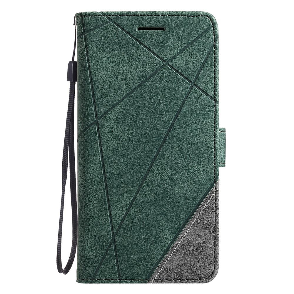 Vonalas könyv tok Xiaomi Redmi Note 14 Pro 5G/Poco X7 5G/Note 14 Pro+ 5G - zöld
