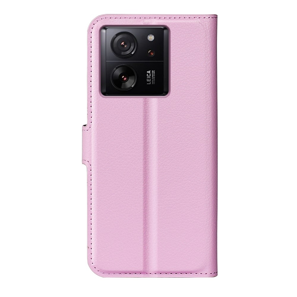 Litchi könyv tok Xiaomi 13T/13T Pro-hoz - rózsaszínű