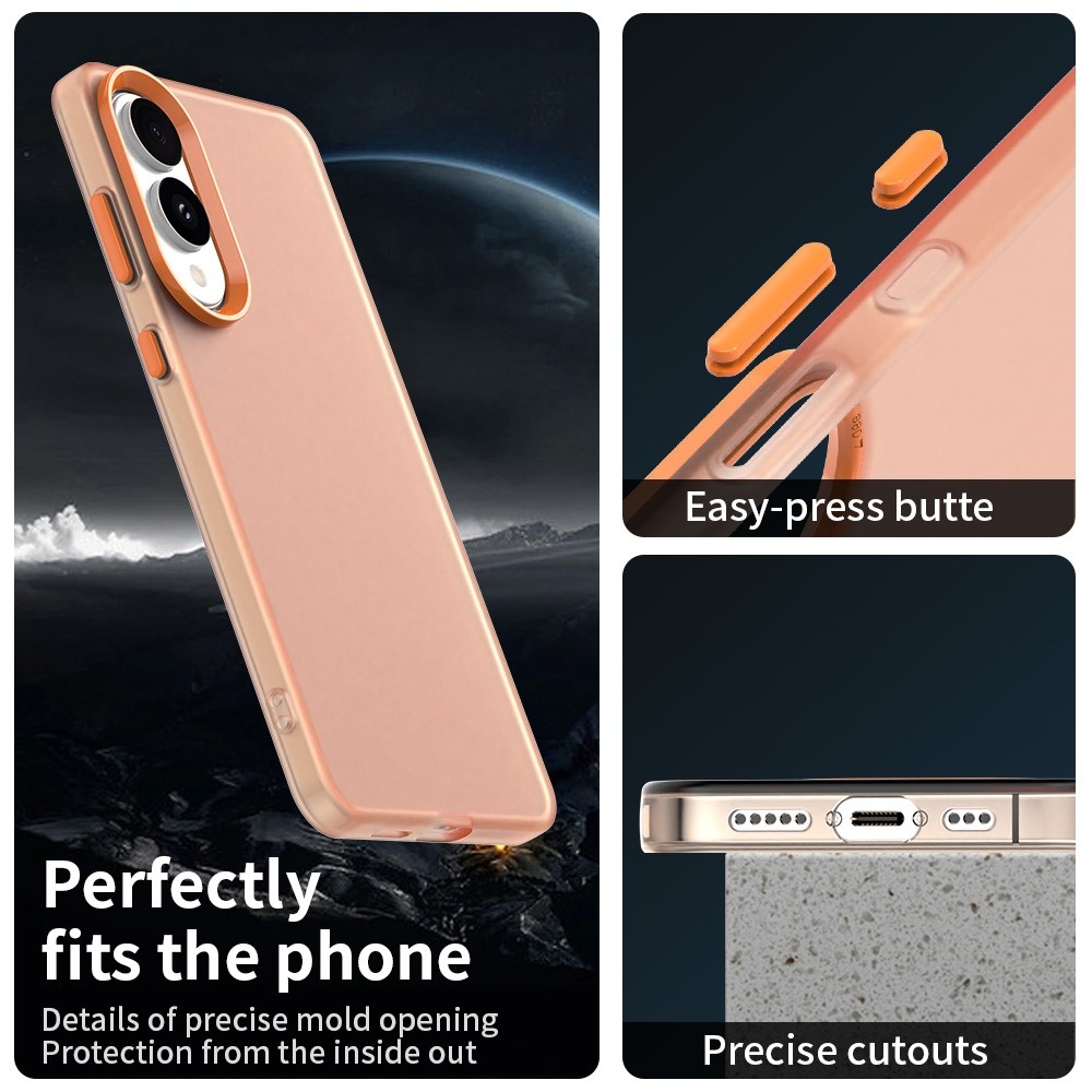 Candys matt zselés tok Samsung Galaxy S25 Edge készülékhez - narancssárga
