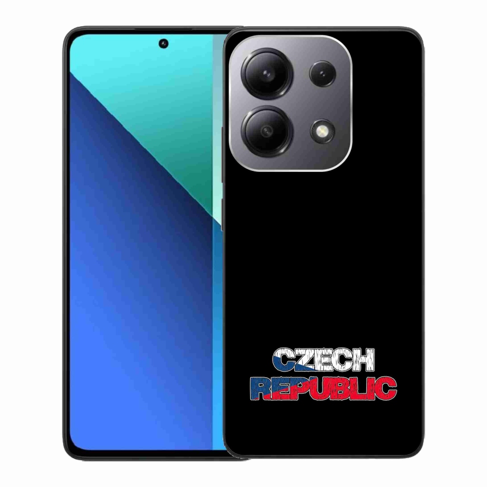 Gél borítás mmCase a Xiaomi Redmi Note 13-hoz - Csehország fekete háttérrel