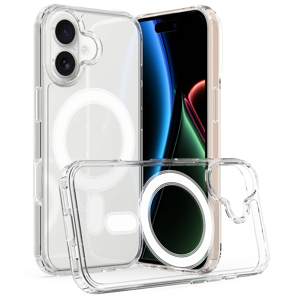 Acryle zselés tok szilárd hátlappal és MagSafe készülékkel iPhone 17 készülékhez - átlátszó