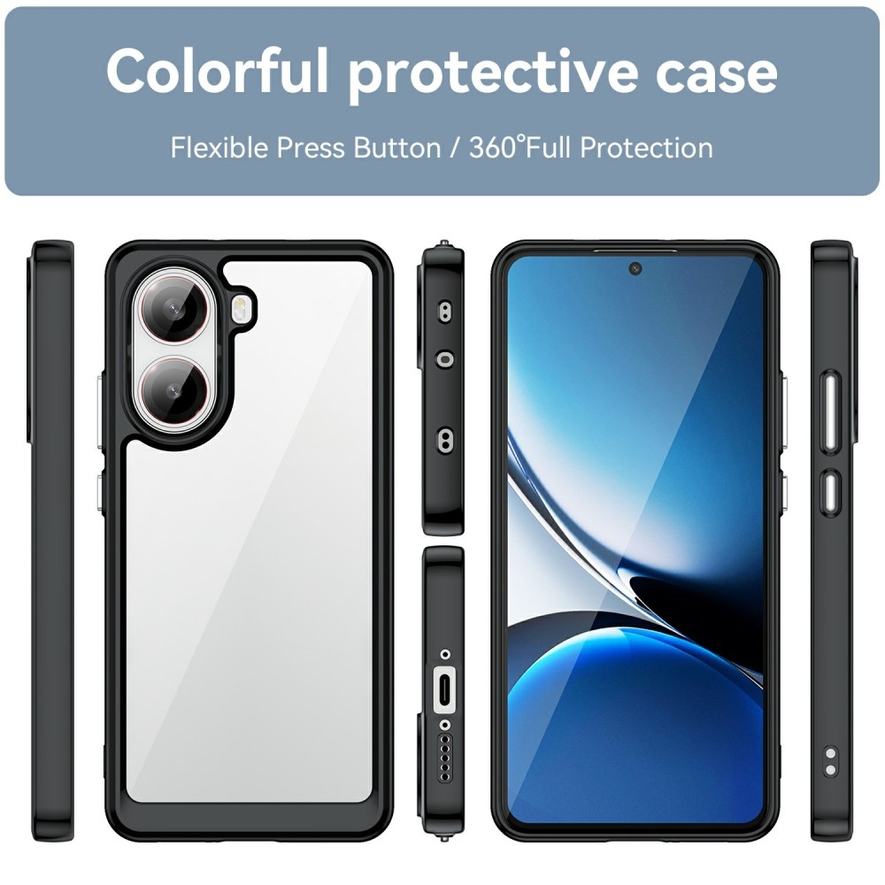 Gél tok fix hátlappal a Xiaomi Poco X7 Pro 5G készülékhez - fekete