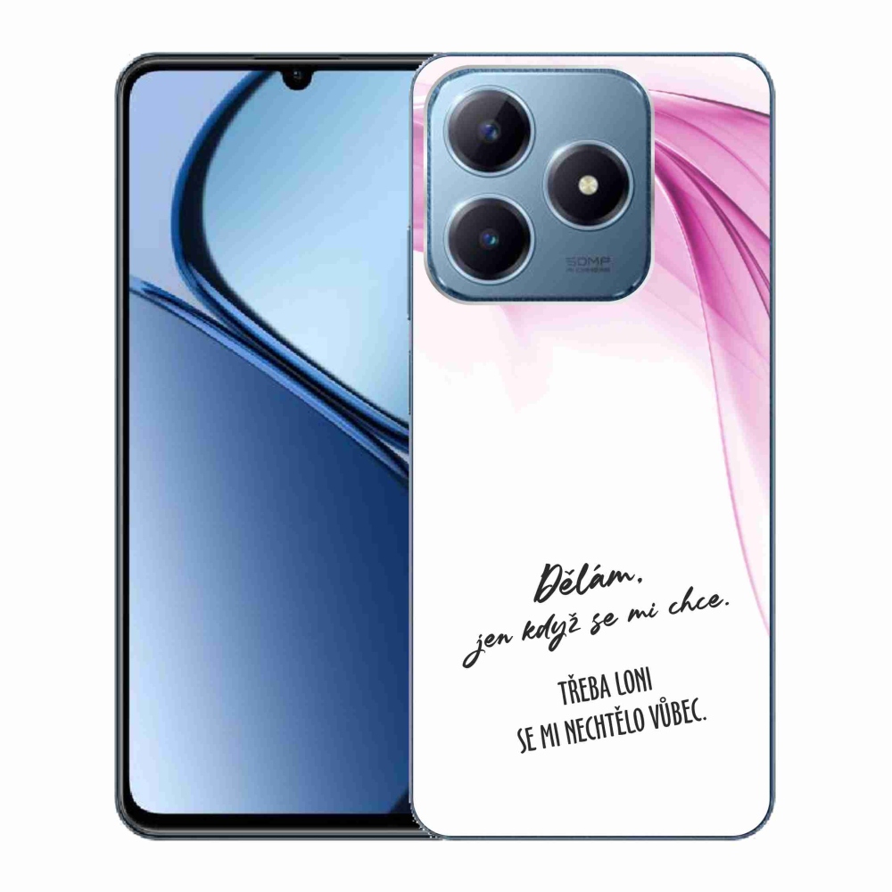 Gél borító mmCase a Realme C63 készülékhez - vicces szöveg 12 fehér háttér