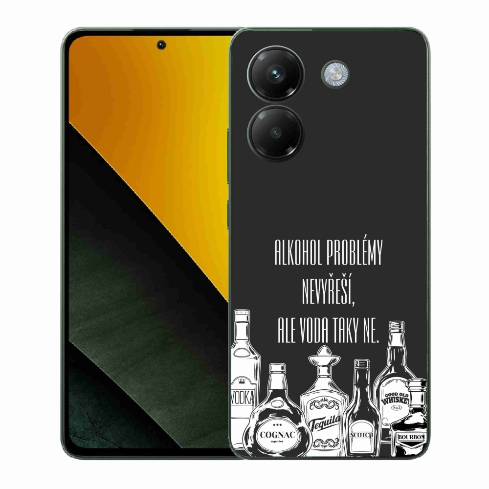 Gél borító mmCase a Xiaomi Poco M7 Pro 5G-hez - vicces szöveg fekete háttérrel