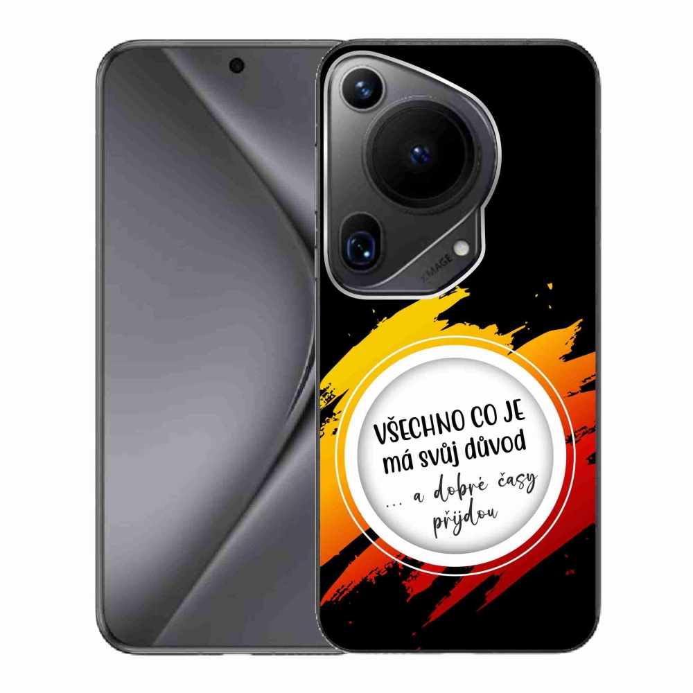 Gél borító mmCase a Huawei Pura 70 Ultra - idézet 3 fekete háttérrel