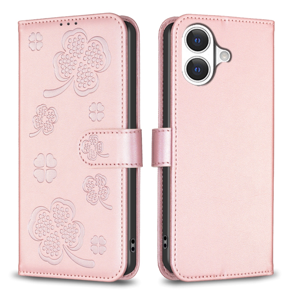 Clover könyvtáska iPhone 17 készülékhez - rózsaszín