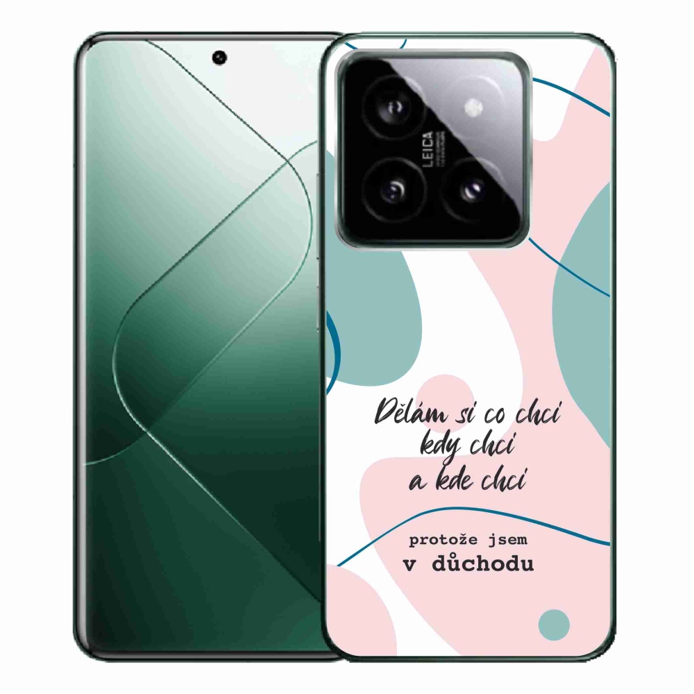 Gél borító mmCase a Xiaomi 14 Pro-hoz - vicces szöveg 10 fehér háttérrel