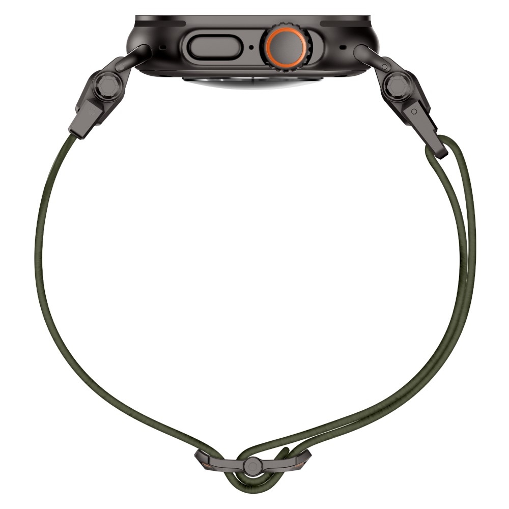 Fém nejlon szíj Apple Watch Ultra/Ultra 2 49mm/SE/SE 2022/2023 44mm/10 46mm/9/8/7 45mm/6/5/4 44mm/3/2/1 42 mm-es Apple Watch Ultra/Ultra 2 órához - zöld színű