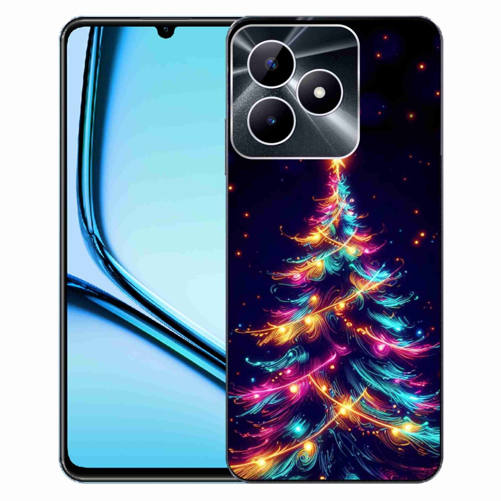 Gél borítás mmCase a Realme Note 50 készülékhez - neon karácsonyfa