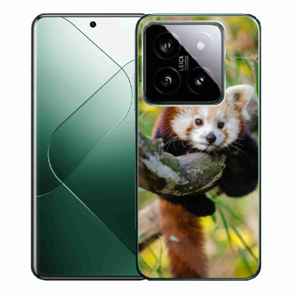 Gél borítás mmCase a Xiaomi 14 Pro-hoz - panda piros