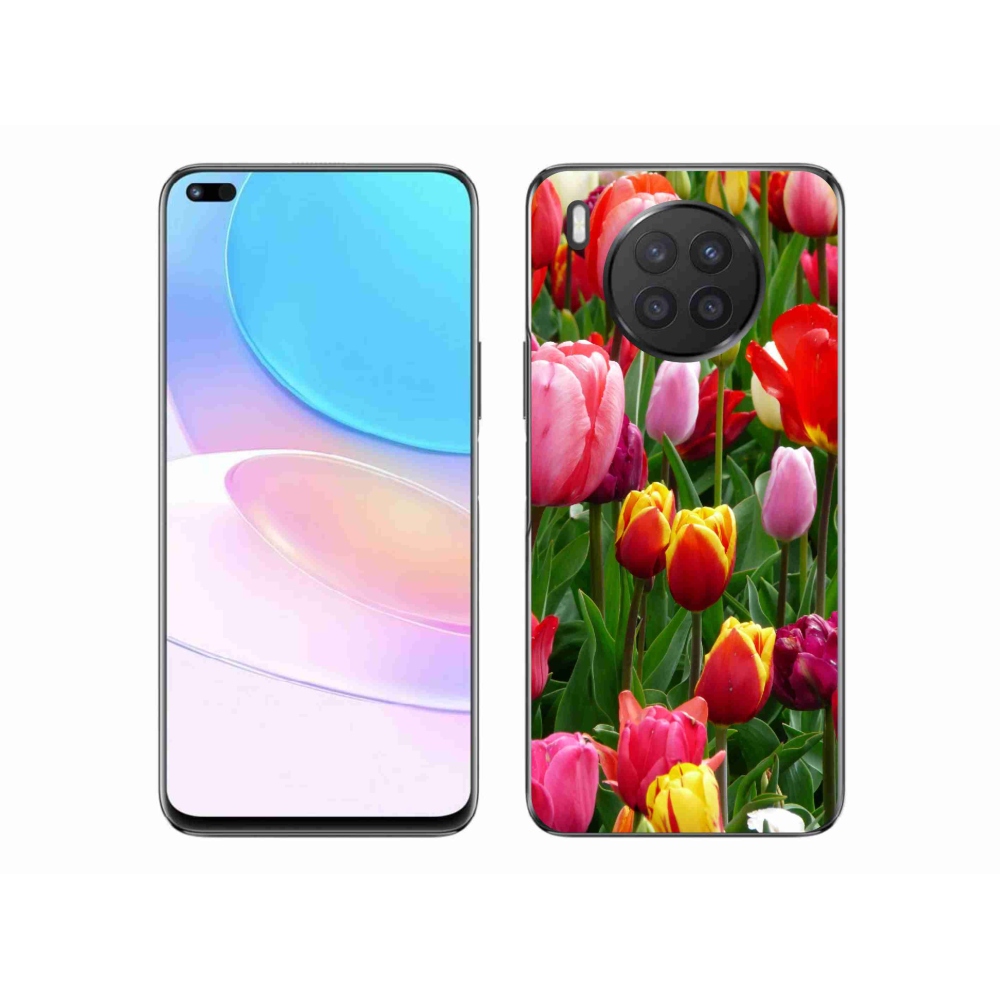 Gél borítás mmCase a Huawei Nova 8i készülékhez - tulipánok