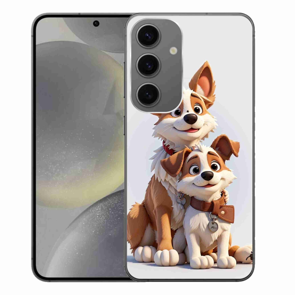 Gél védőhuzat mmCase Samsung Galaxy S24+ - rajzoló kutyákhoz
