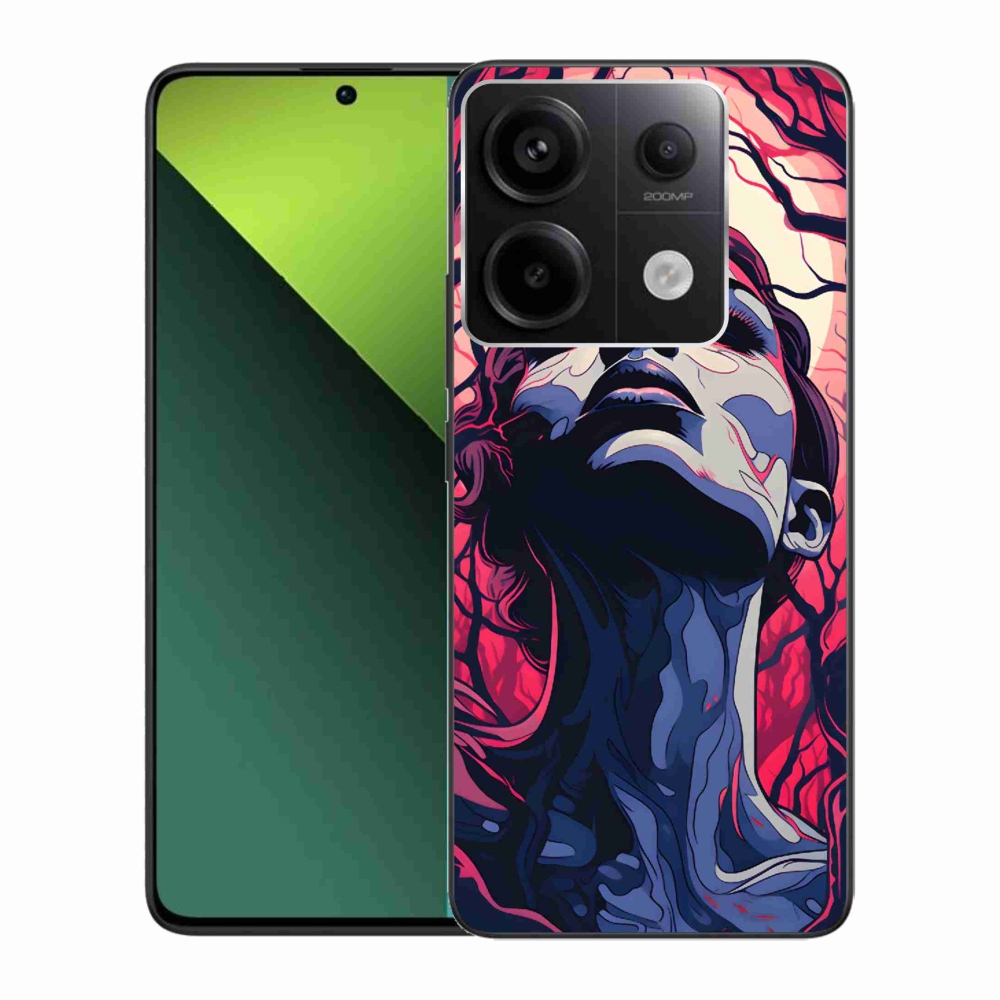 Gél borítás mmCase a Xiaomi Redmi Note 13 Pro 5G/Poco X6 5G számára - absztrakt arc