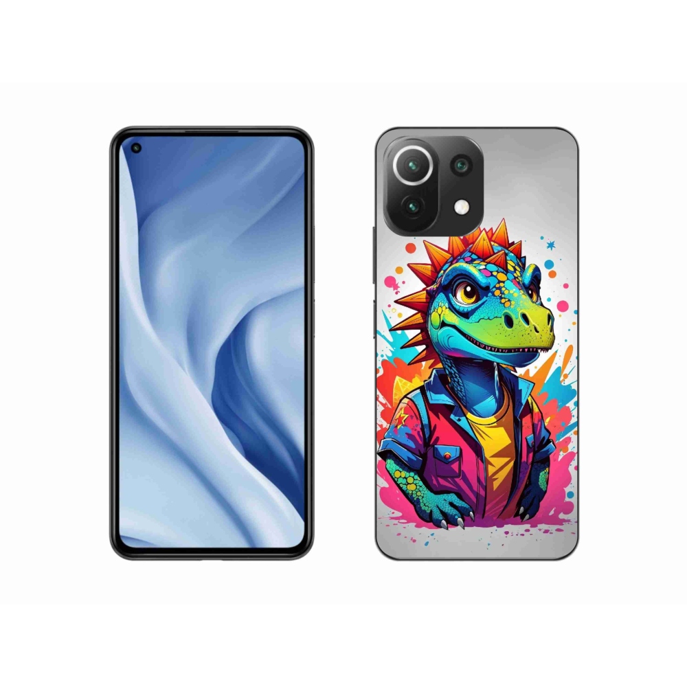 Gélburkolat mmCase a Xiaomi 11 Lite 5G NE - színes dinoszauruszon