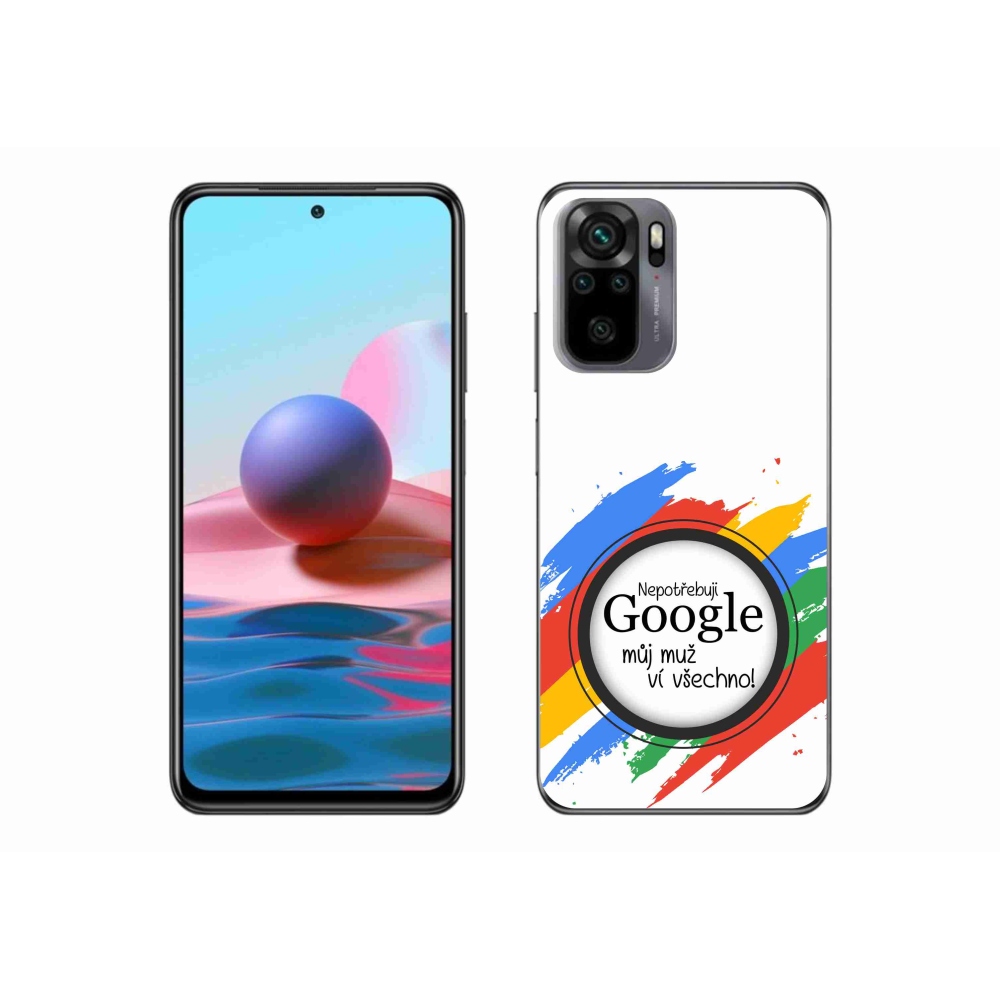 Gél borító mmCase a Xiaomi Redmi Note 10 4G - az ember mindent tud fehér háttérrel