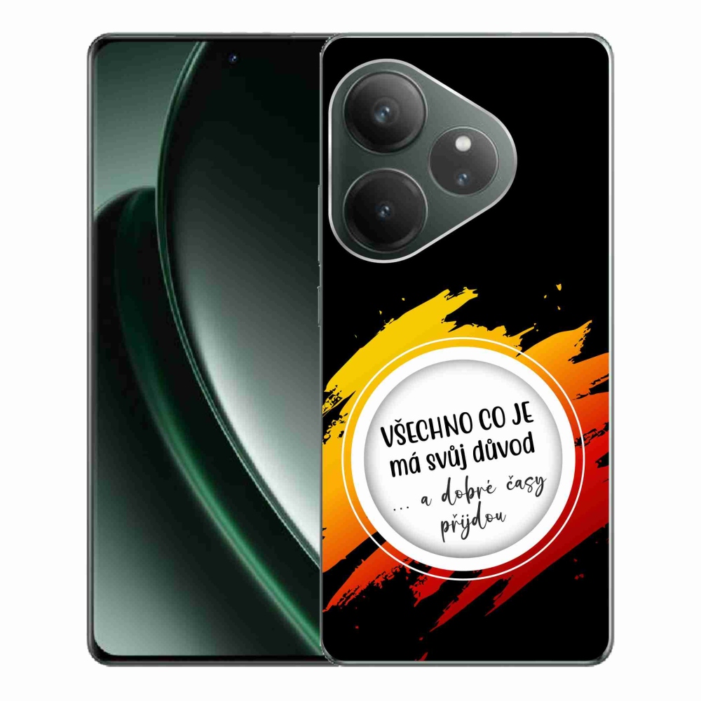 Gél borítás mmCase a Realme GT 6 5G/GT 6T 5G - idézet 3 fekete háttérrel