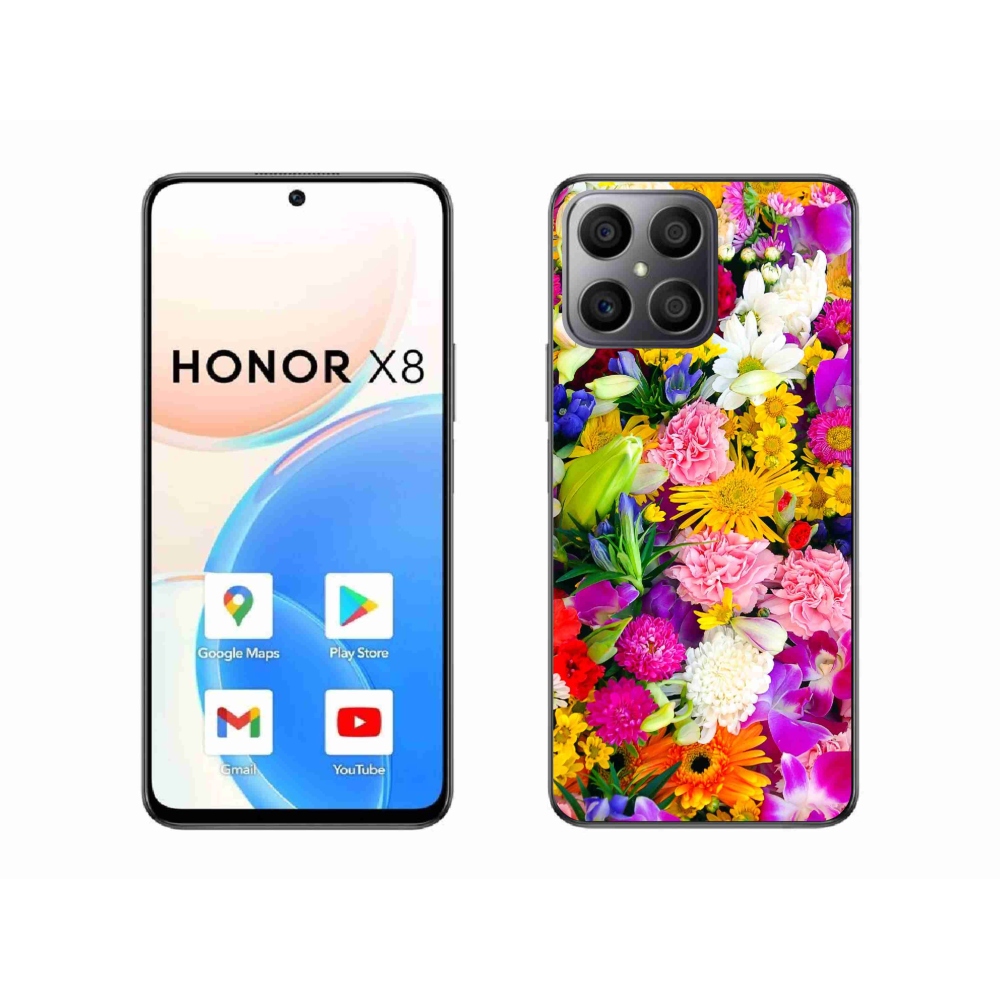 Zselés borítás mmCase a Honor X8-hoz - virág 12