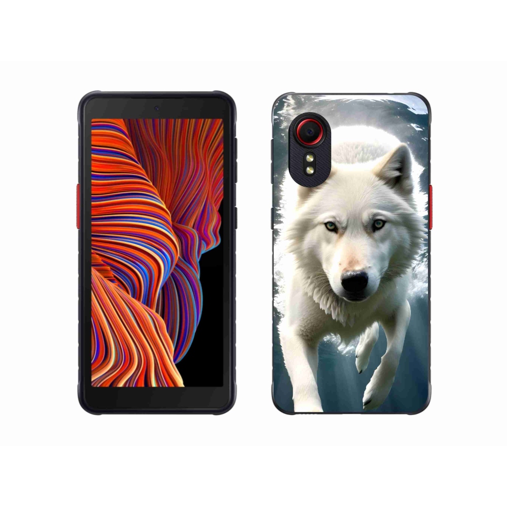 Zselés borítás mmCase Samsung Galaxy Xcover 5 - fehér farkas