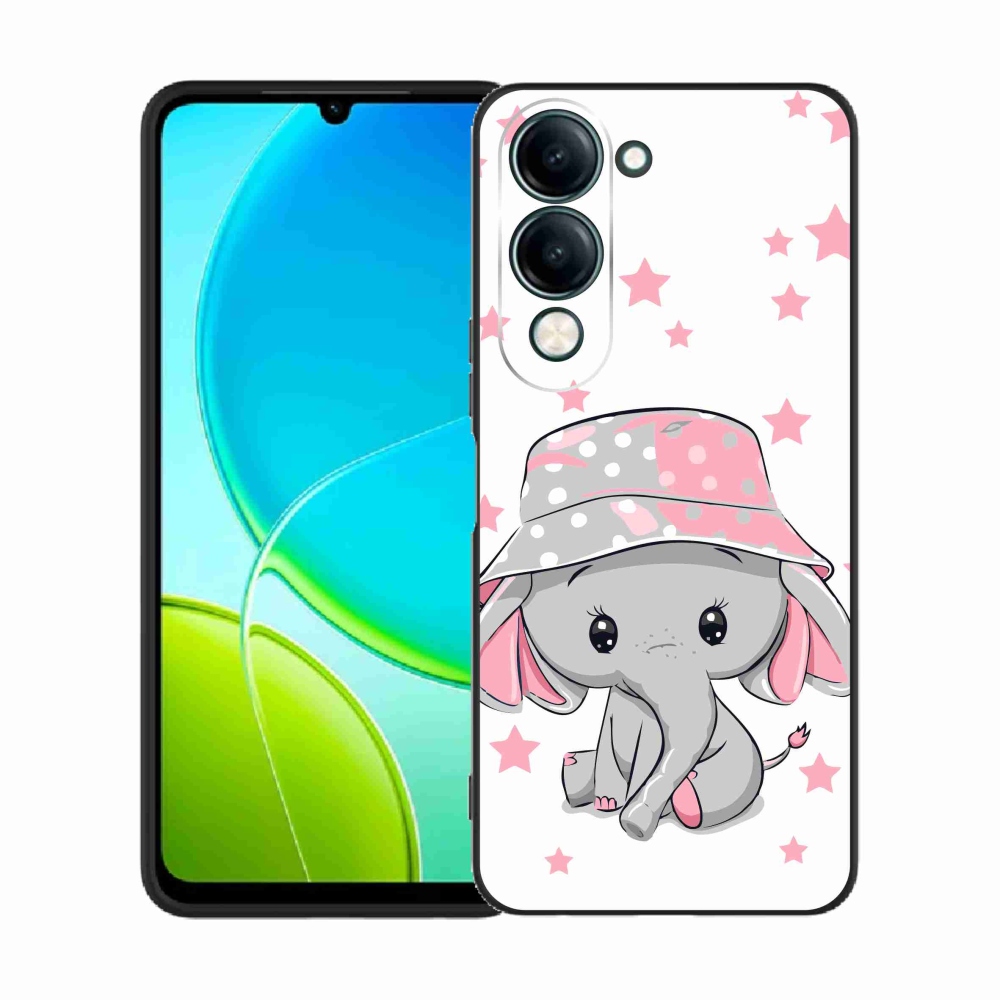 Gél borító mmCase a Vivo Y29s 5G-hez - rózsaszín elefánt