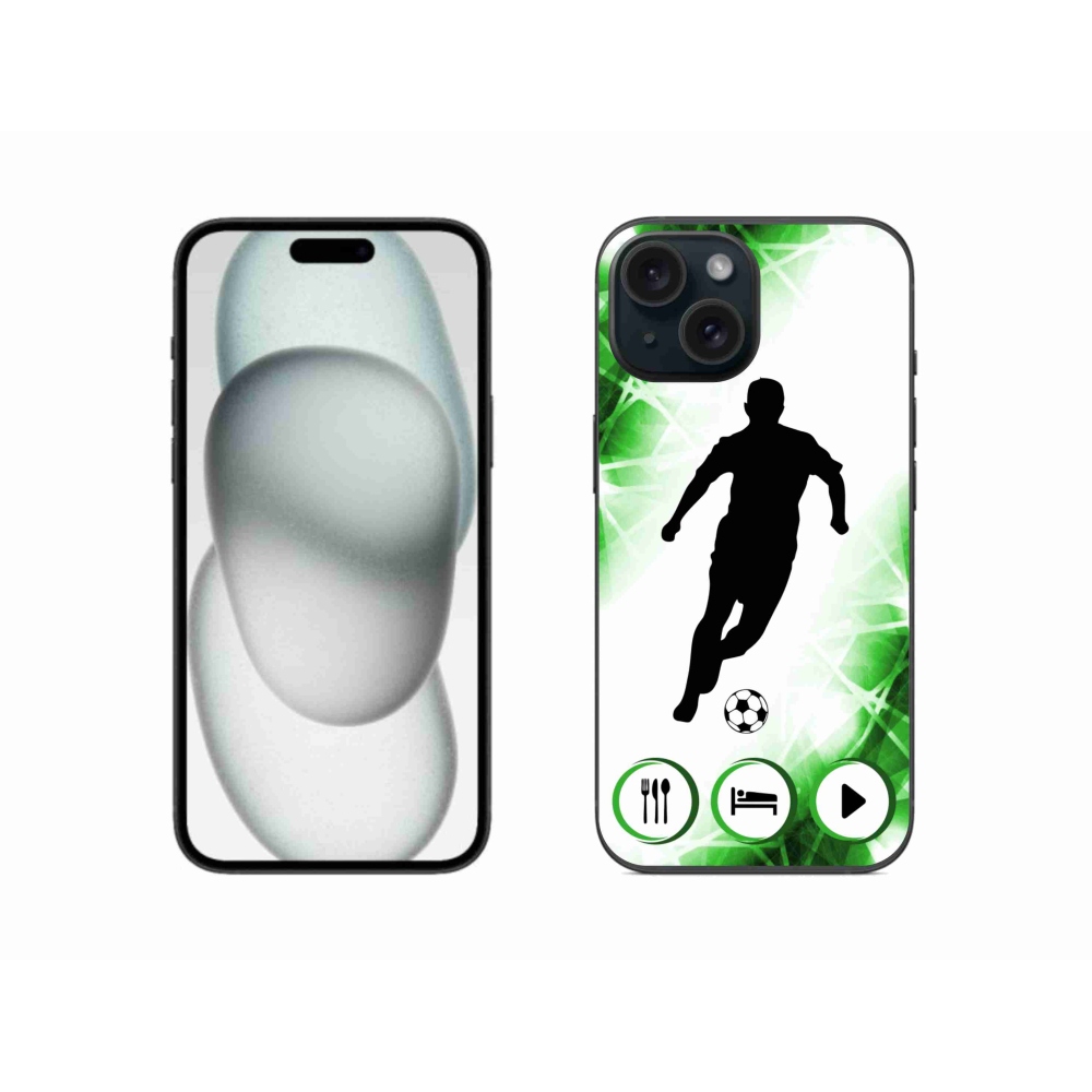 Gél borítás mmCase iPhone 15 készülékhez - futballista