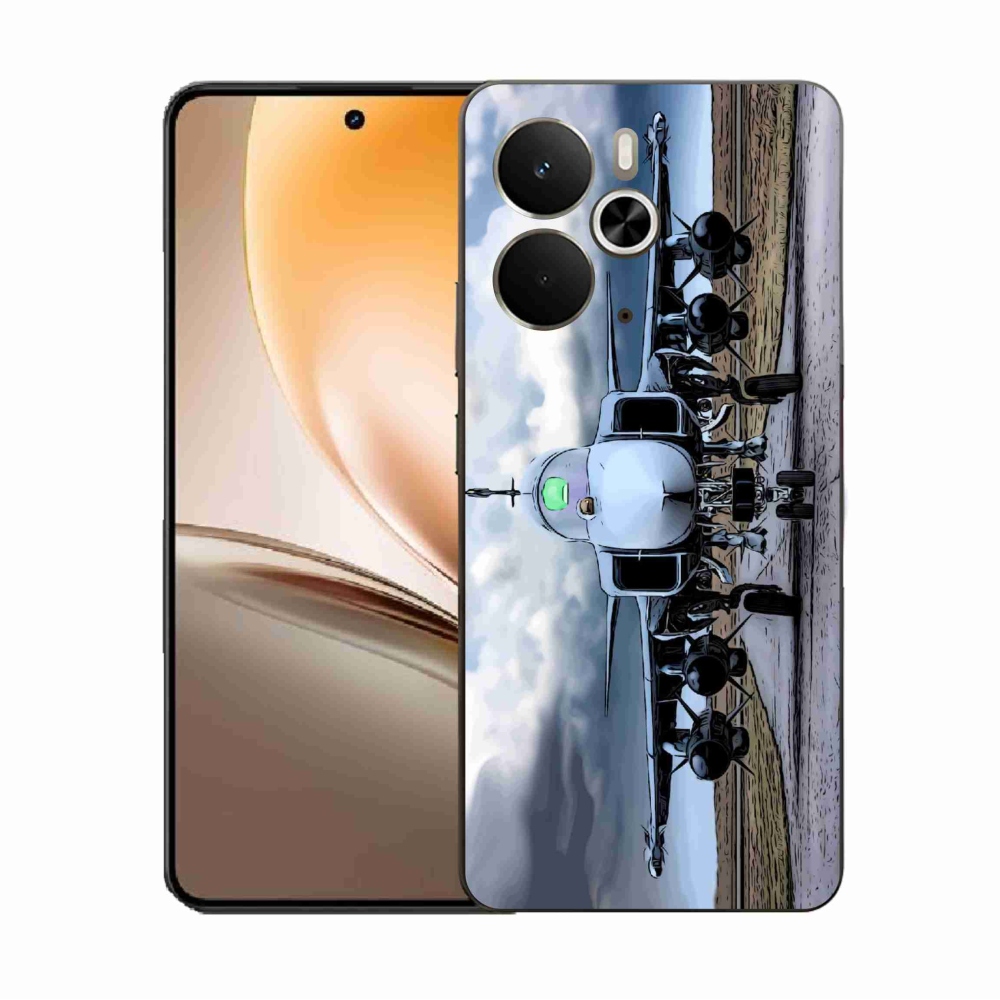 Gél borítás mmCase a Realme 14 5G számára - katonai repülőgépek