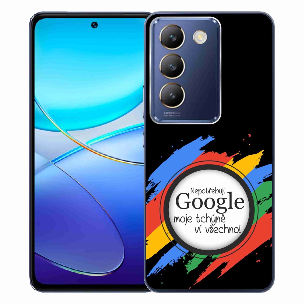 Gél borító mmCase a Vivo V40 SE 4G/5G - anyós tudja, hogy minden fekete háttérrel rendelkezik