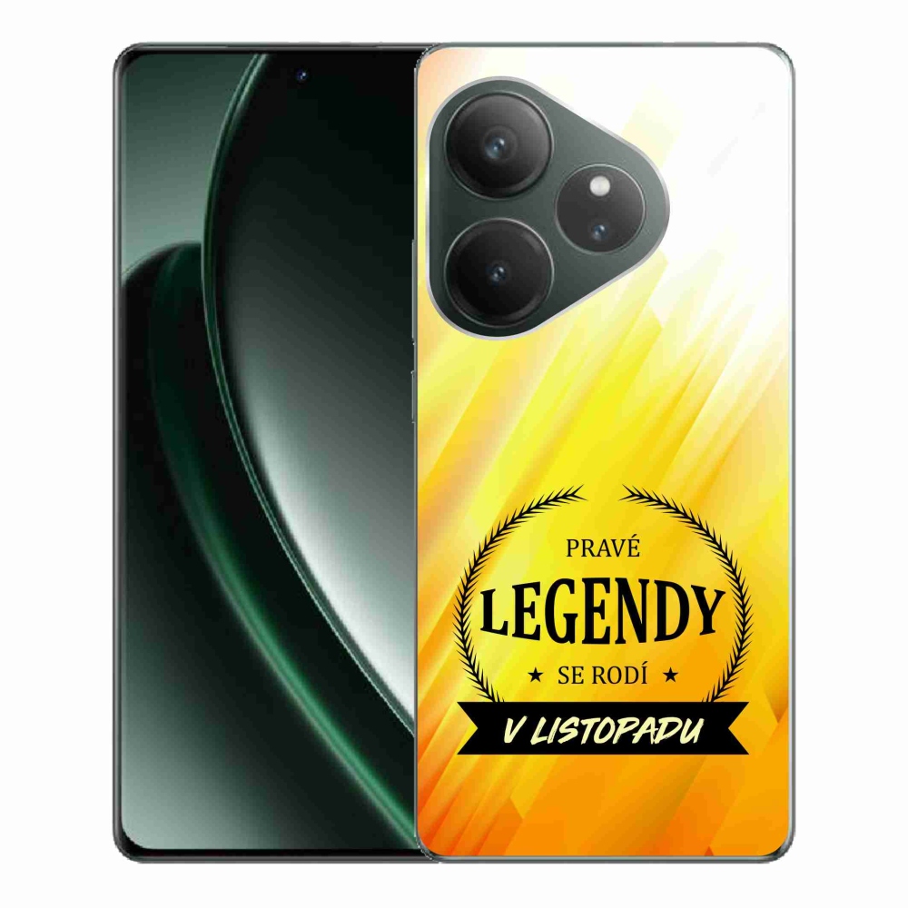 Gél borítás mmCase a Realme GT 6 5G/GT 6T 5G - Legendák novemberi sárga háttérrel