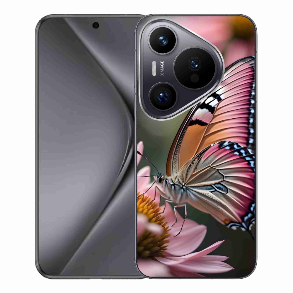 Gél borítás mmCase a Huawei Pura 70 Pro számára - színes pillangó