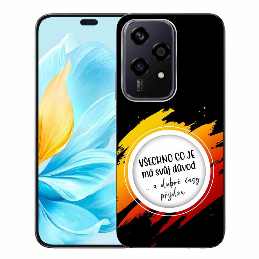 Zselés borítás mmCase a Honor 200 Lite 5G készülékhez - idézet 3 fekete háttér