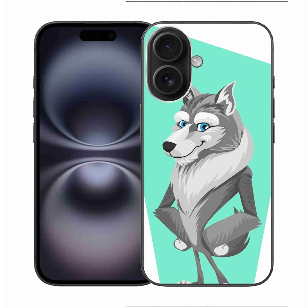 Gél borítás mmCase iPhone 16 készülékhez - rajzfilm farkas