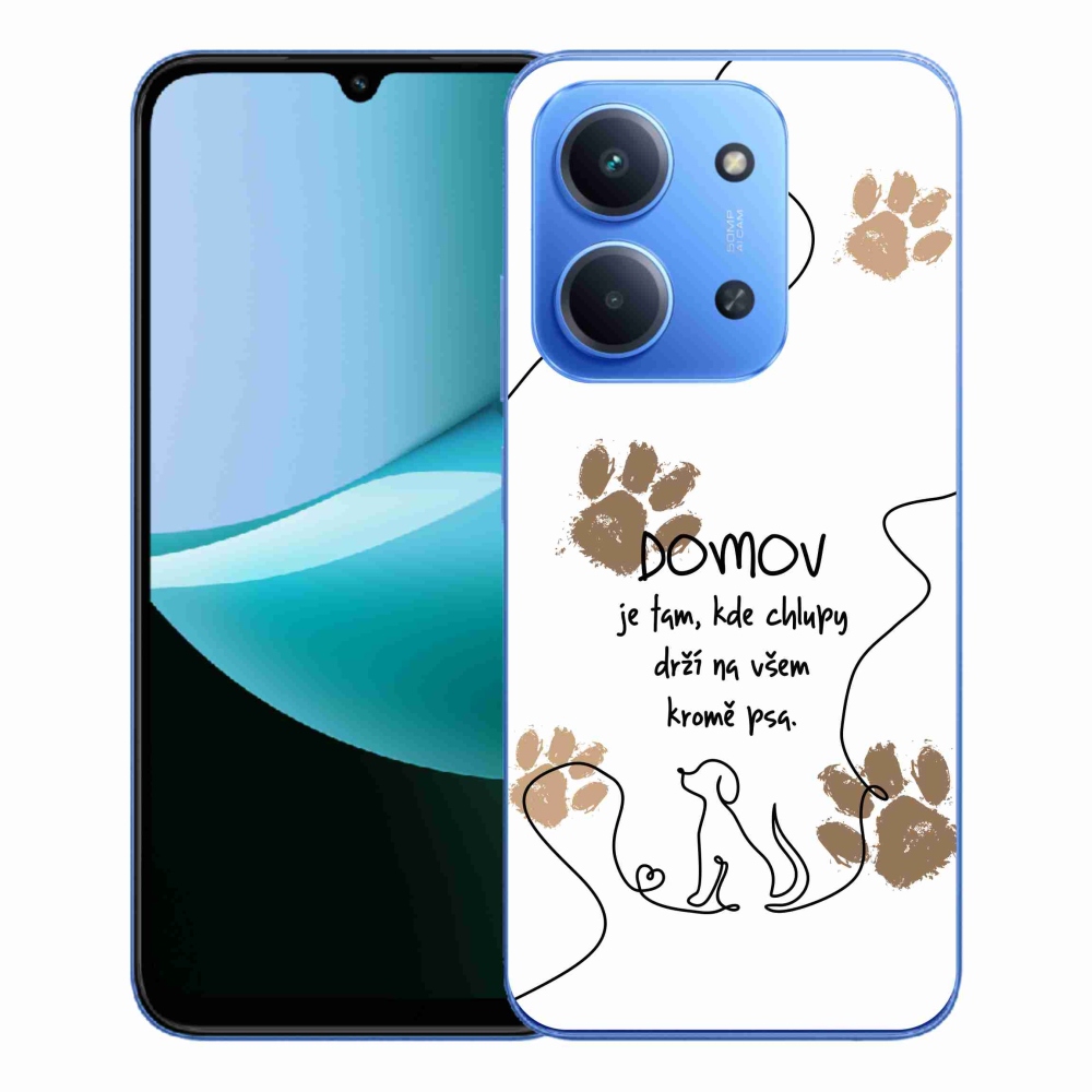 Gél borítás mmCase a Xiaomi Redmi 15C 4G/5G (173mm) - kutya motívum fehér háttérrel
