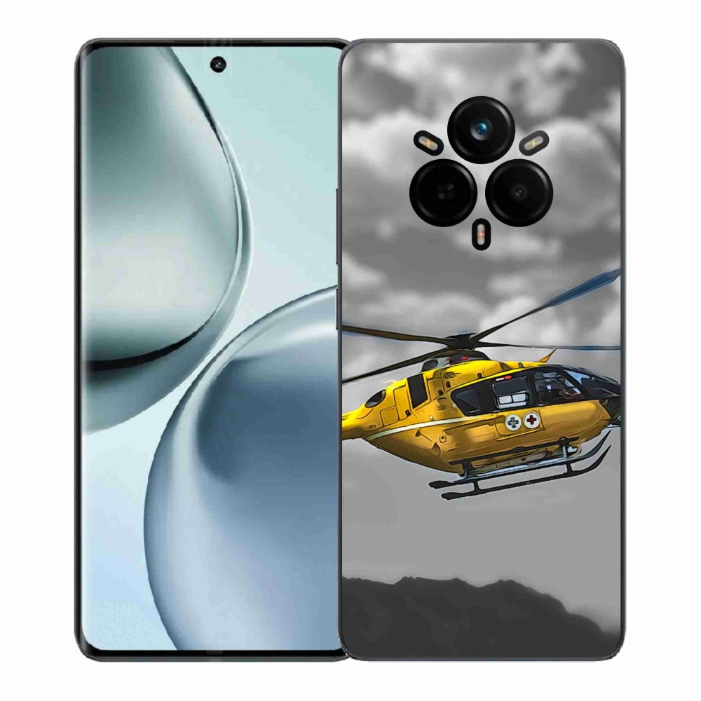 Gél borítás mmCase a Realme 14 Pro 5G számára - sárga helikopter
