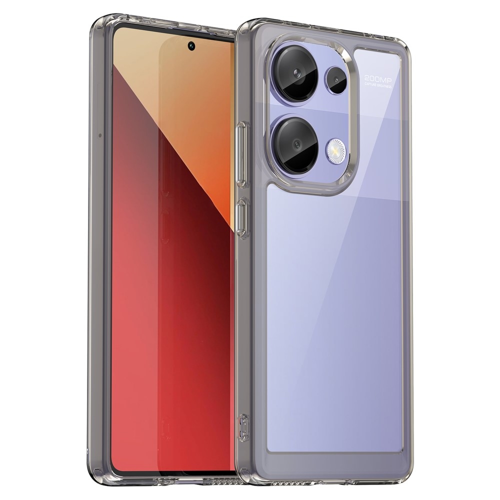 Gél tok kemény hátlappal a Xiaomi Redmi Note 13 Pro 4G/Poco M6 Pro számára - szürke
