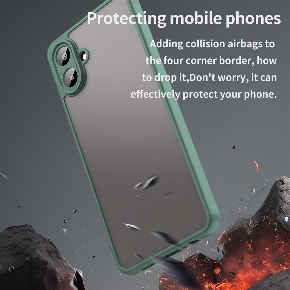 Zselés tok kemény hátlappal Samsung Galaxy A07 4G - zöld