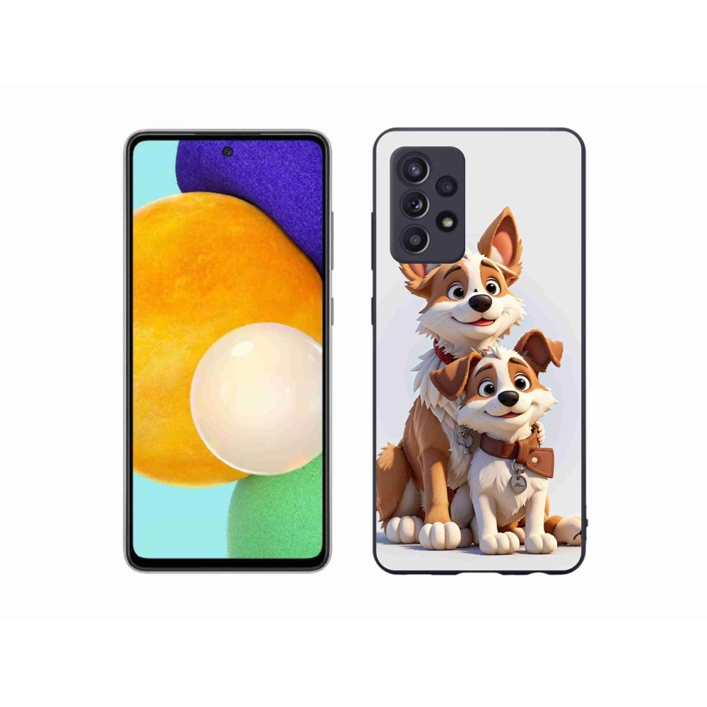 Gél borító mmCase Samsung Galaxy A52s 5G - rajzoló kutyákhoz