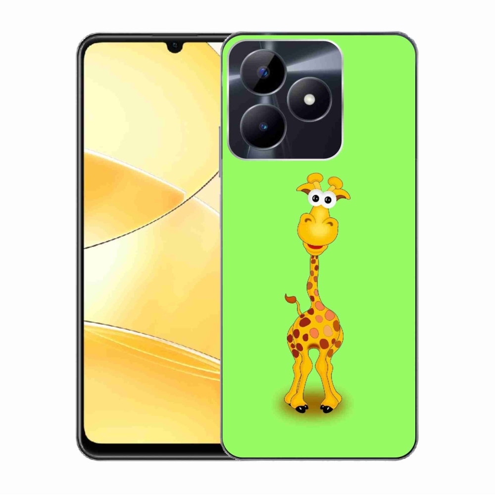 Zselés borítás mmCase a Realme C51/C53 készülékhez - rajzfilm zsiráf