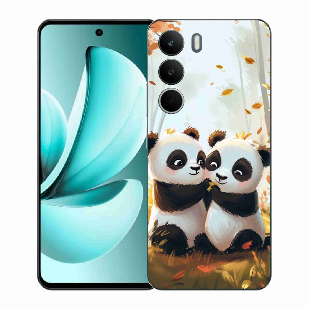 Zselés borítás mmCase a Realme C71 készülékhez - pandák