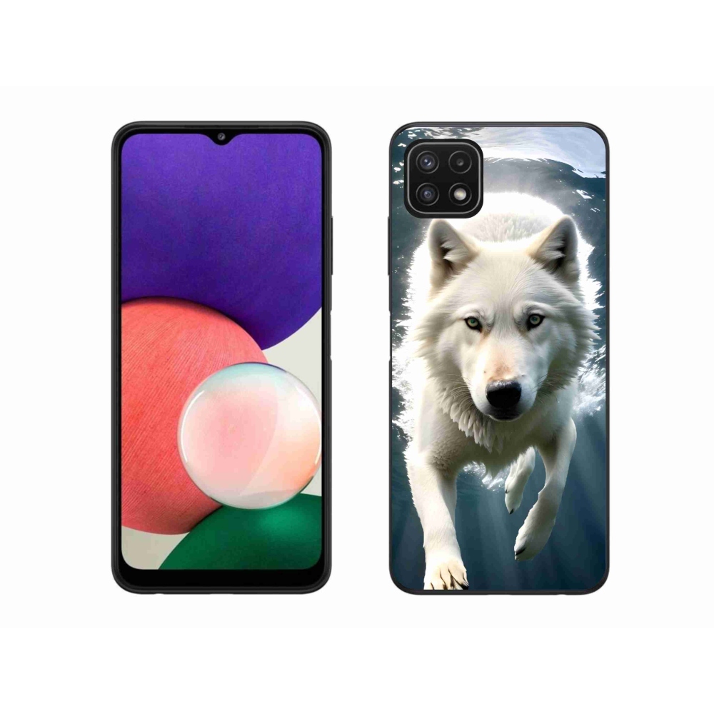 Gél védőhuzat mmCase Samsung Galaxy A22 5G - fehér farkas