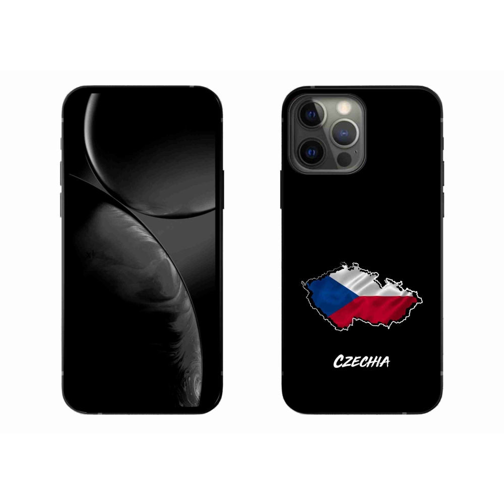 Zselés borítás mmCase iPhone 13 Pro Max 6.7 - Csehország fekete háttérrel