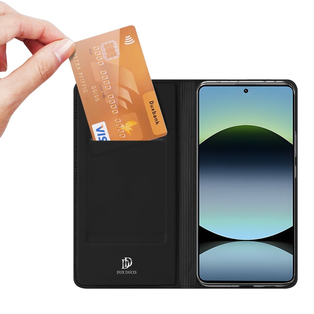 DUX könyvtáska Xiaomi Redmi Note 14S-hez - fekete