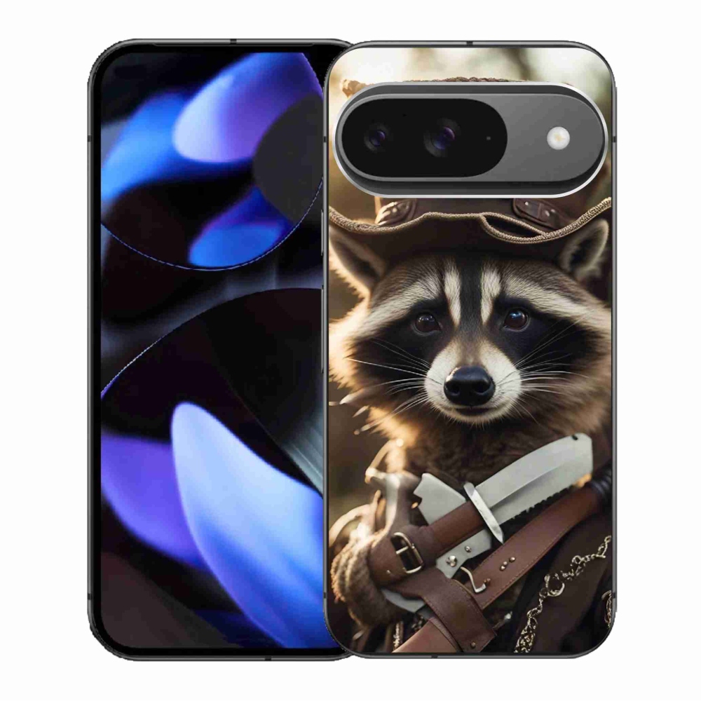 Zselés borítás mmCase a Google Pixel 9/9 Pro számára - mosómedve egyenruhában